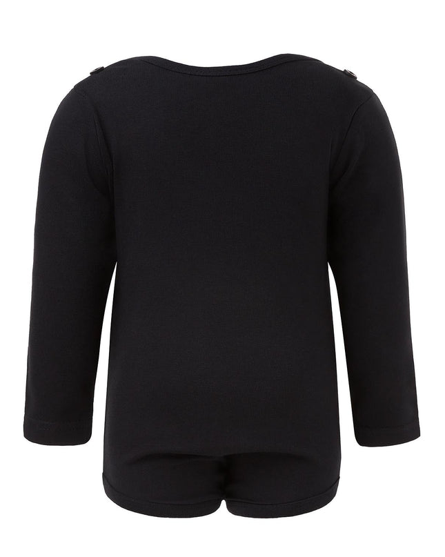 Black Onesie with Green Elements-1