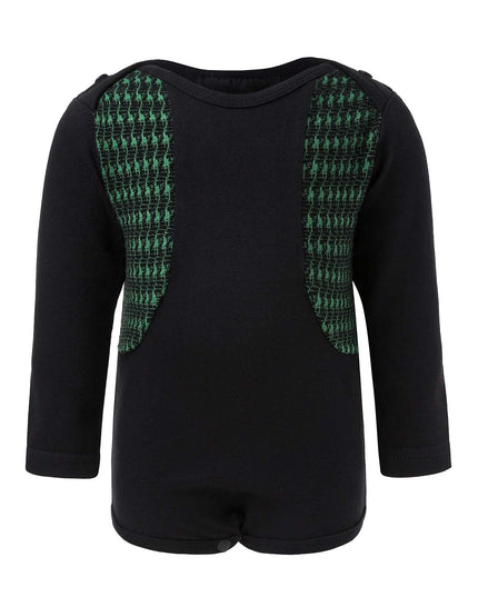 Black Onesie with Green Elements-0