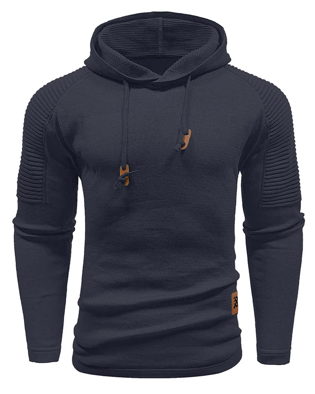 Men's Sweatshirt Spring Casual Knit Pullover Sweater Hoodies Drawstring Hooded Pullover Comfortable Clothing Us Size