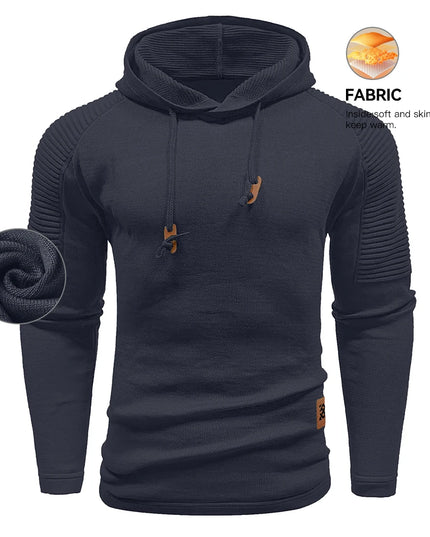 Men's Sweatshirt Spring Casual Knit Pullover Sweater Hoodies Drawstring Hooded Pullover Comfortable Clothing Us Size