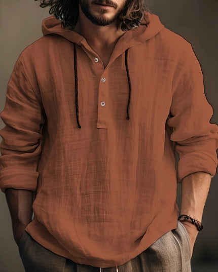 Herren Kapuzen-Sweatshirt aus Baumwolle – Langarm, Casual, Alltag, Frühling & Herbst