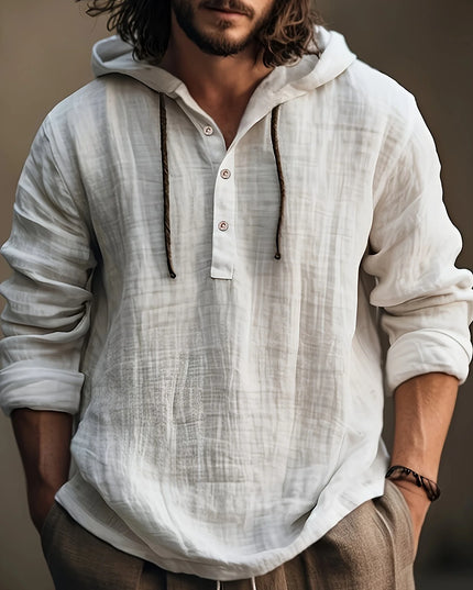 Herren Kapuzen-Sweatshirt aus Baumwolle – Langarm, Casual, Alltag, Frühling & Herbst