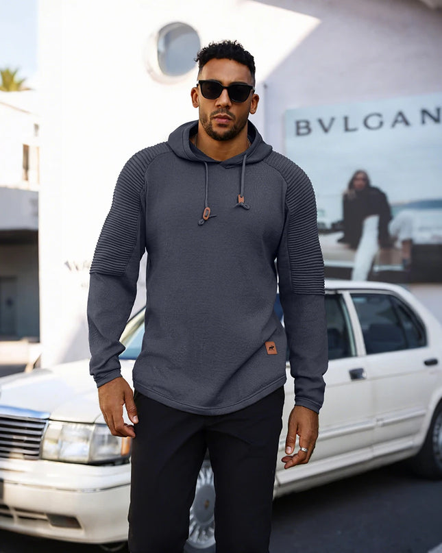 Men's Sweatshirt Spring Casual Knit Pullover Sweater Hoodies Drawstring Hooded Pullover Comfortable Clothing Us Size