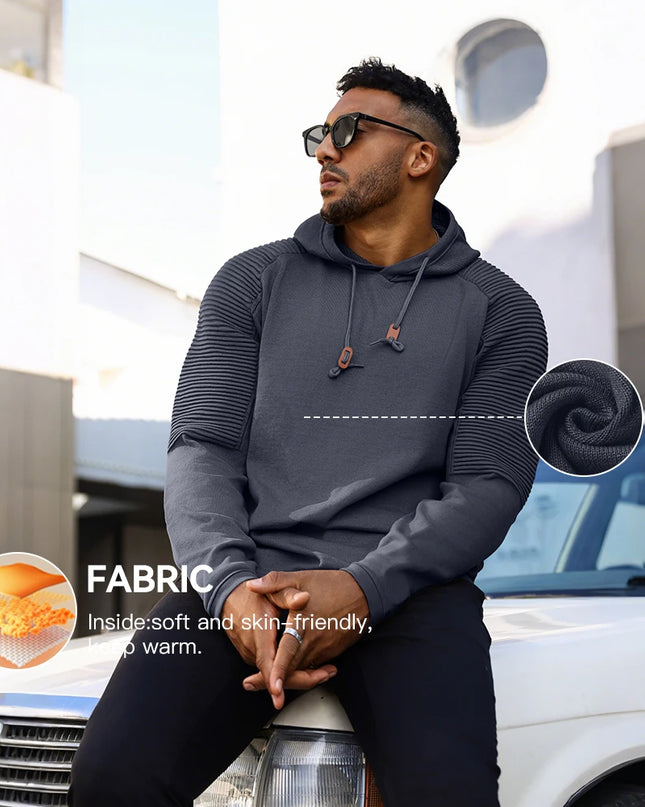 Men's Sweatshirt Spring Casual Knit Pullover Sweater Hoodies Drawstring Hooded Pullover Comfortable Clothing Us Size