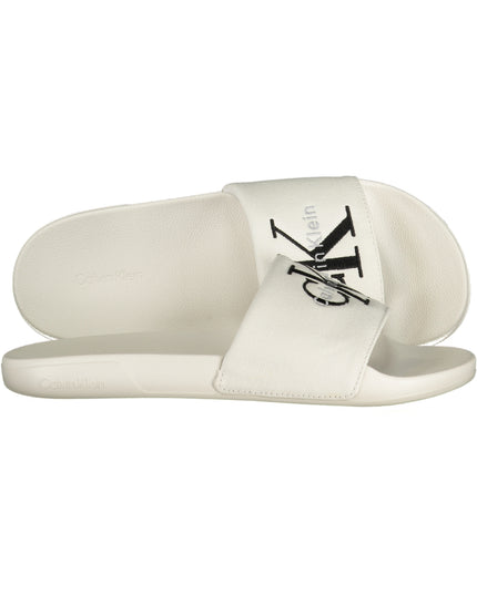 CALVIN KLEIN MEN'S WHITE SLIPPER FOOTWEAR