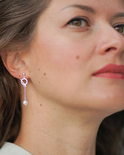 Earrings Air Asymmetrical - Gold Plated Modern Design-2