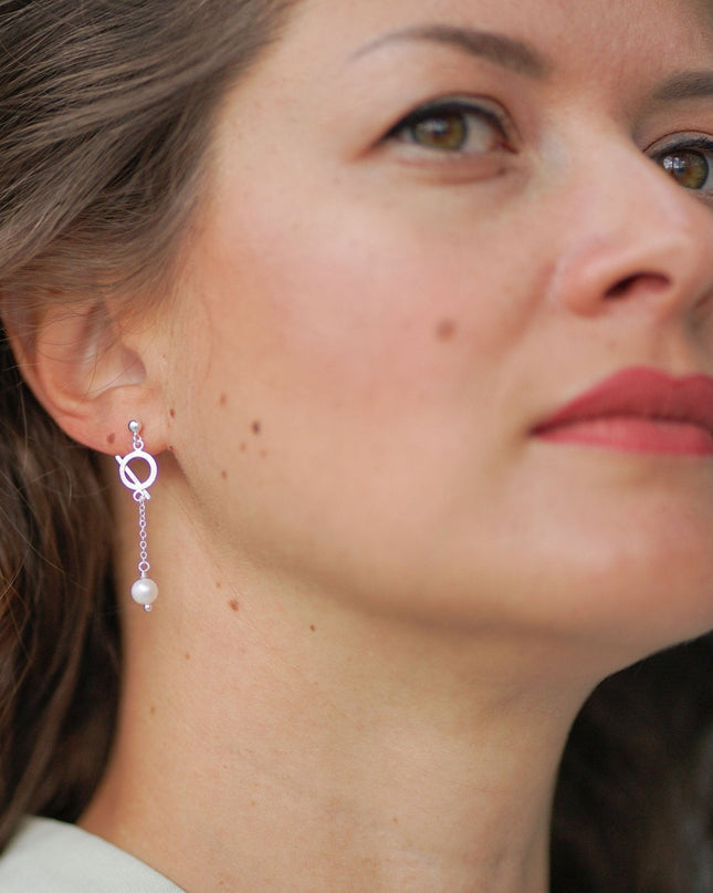 Earrings Air Asymmetrical - Gold Plated Modern Design-2