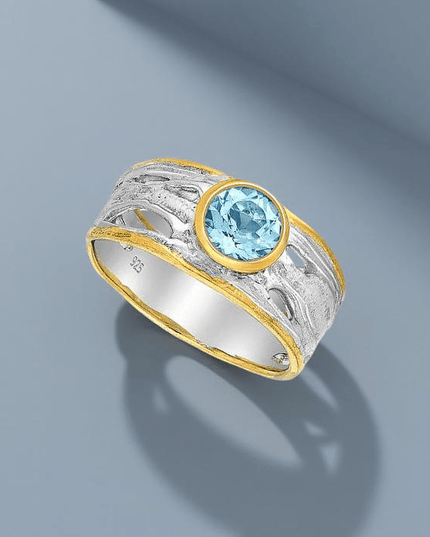 Ring Stella Azzurra - Sterling Silver Sky Blue Topaz Ring-0