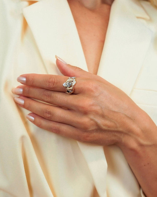 Ring Madonna - Sterling Silver Topaz & Sapphire Luxury Ring-1